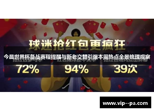 今晨世界杯备战赛程提醒与新老交替引爆本周热点全景梳理观察